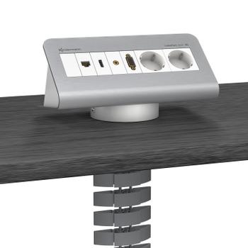 Kindermann CablePort desk² 80 - kiinnike Snake Classic/ Pro kaapelikanavalle (7430000201)
