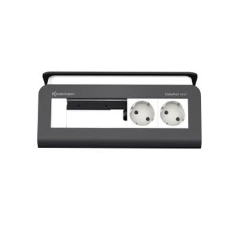 Kindermann CablePort desk² 80 duo - 4 slot, RAL 7015, 2x2 sähkö (7431000072)