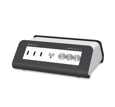 Kindermann CablePort desk² duo Air - Pöytäkaivo langattomalla esityksellä ja HDMI-valitsimella (7431000405)