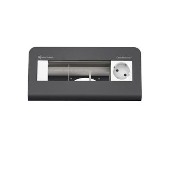 Kindermann Cable Port desk² 80 - 4-slot, RAL 7015 - 1 sähkö (7430000271)