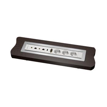 Kindermann CablePort asennuskehys - 6-slot alu - kulma (7449000023)