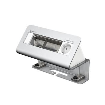 Kindermann CablePort desk² - 4-slot alu - 1 sähkö (7430000051)