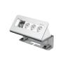 Kindermann CablePort desk² - 4-slot alu - 3 sähköä (7430000053)