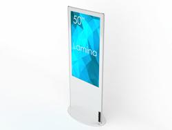 SWEDX Lamina 50inc Totem -  White / 4K - Tyylikäs valkoinen toteemi sisäkäyttöön (SWL-50K8-A1)