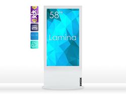 SWEDX Lamina 58inc Totem -  White / 4K - Tyylikäs valkoinen toteemi sisäkäyttöön (SWL-58K8-A1)