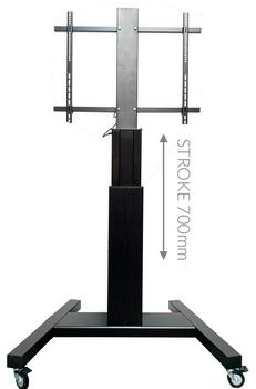 Omb Sähkösäätöinen kärry - 700mm säätöalue,  10cm pyörät, turvalukitus (7154)