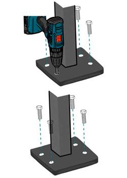 Dimasa MI MPFL_BOLT - Pair of plates for MIP Flex bolt on-floor installation (MMPFLB)