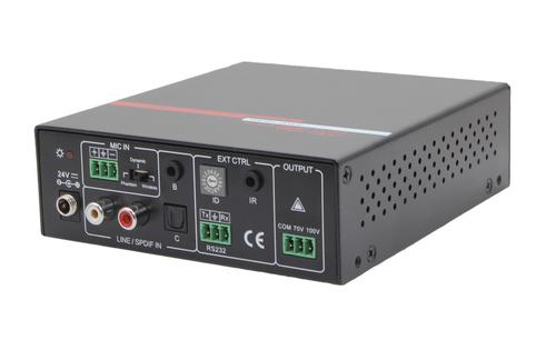 Hall Technologies 40 Watt Audio Amp - 40 Watt Audio Amp for 70V or 100V Systems with RS-232 Control (AMP-7040)
