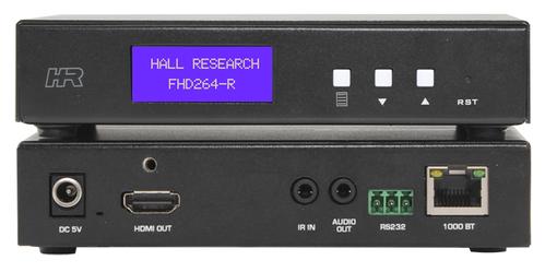 Hall Technologies AV and control over IP Receiver - AV and control over IP Receiver with Extracted Audio, RS232 over IP & IR (FHD264-R)