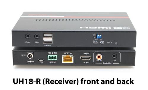 Hall Technologies HDMI,USB, LAN over UTP Extender with HDBaseT and PoC (Receiver) - HDMI + USB + LAN over UTP Extender with HDBaseT and PoC (Receiver) (UH18-R)
