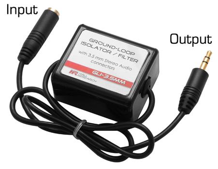 Hall Technologies Stereo Audio Ground-Loop Isolator - Stereo Audio Ground-Loop Isolator & Filter with 3.5mm connectors (GLI-35MM)