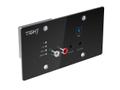 TightAV AU-BT413WP-DA-BL | 4x3 Wall Plate Dante Interface with Bluetooth,  Black (AU-BT413WP-DA-BL)