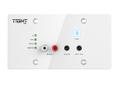 TightAV AU-BT413WP-DA-WH | 4x3 Wall Plate Dante Interface with Bluetooth,  White (AU-BT413WP-DA-WH)