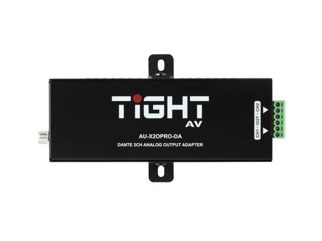 TightAV AU-X2OPRO-DA | Dante 2ch PRO output adapter incl output sensitivity (AU-X2OPRO-DA)