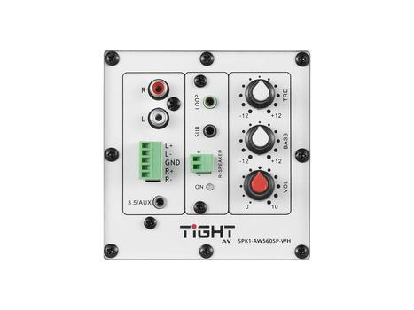 TightAV SPK1-AW560SP-WH | On-Wall, 2-Way, Active Speaker Pair, 2x30W RMS, White (SPK1-AW560SP-WH)