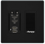 Aurora Multimedia 3rd gen. 4K 10Gbps SDVoE AV-over-IP transmitter 2-gang wall plate (ASIC model, copper version, black)