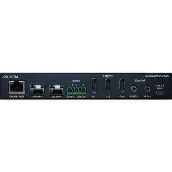 Aurora Multimedia 3rd gen. 4K 10Gbps SDVoE AV-over-IP transceiver box with advanced scaling (ASIC model, dual fiber version) (IPX-TC3A-DF-Pro)