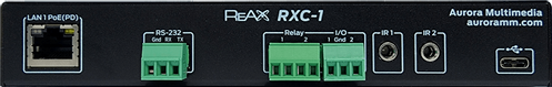 Aurora Multimedia ReAX control processor with serial, relay, I/O, IR, and Ethernet control ports (RXC-1-G2)