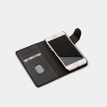 TRUNK Leather Wallet 2-in-1 iPhone 6/7/8/SE -malleille,  musta (TR-WA678-BLK)