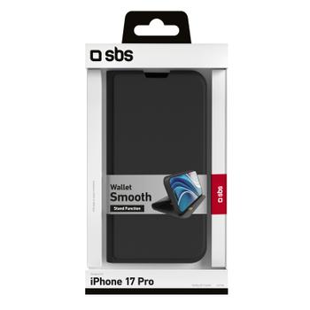 SBS WALLET SMOOTH IPHONE 17 PRO, BLACK (TEWALIP1763PK)