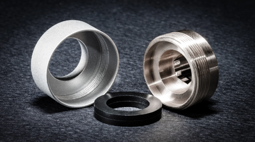 OPTIMUS Hardline Fitting - 12mm - Satin Aluminum - 6 Pack (op-fit-hard-12mm-silver-6pack)