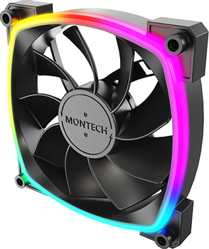 MONTECH RX120 PWM Black - 120mm ARGB reverse flow (RX120 PWM BLACK)