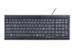 KENSON Spacesaver tastatur USB, Svart Nordiske taster