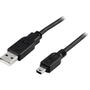 DELTACO USB 2.0 kabel Type A Han - Type Mini B Han 0.5m. sort (USB-23S)
