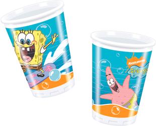SvampeBob Plastkopper, 200ml (10 stk)