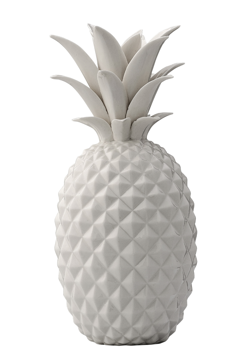 Bloomingville Dekor Ananas Hvit O10 5xh23 5cm Multitrend