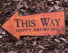 Halloween Skilt - This way...
