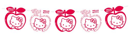 Hello Kitty "Apple" Banner - rød/hvit (136-117966)