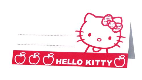Hello Kitty "Apple" Bordkort, 6 stk (136-117971)