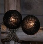 Cotton Lights Lyslenke strøm, 20-baller,  Sorte (155-PUREBLACK-20)
