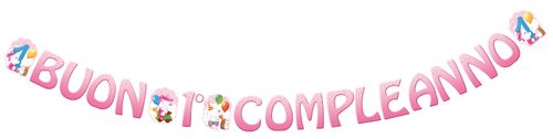 BabyTeddy Banner "Buon 1 Compleanno" (136-120687)