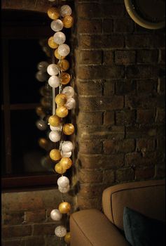 Cotton Lights Lyslenke strøm, 20-baller Silver-Gold (155-SILVER-GOLD-20)