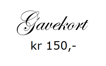 Gavekort pålydende kr 150,-