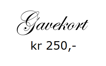 Gavekort pålydende kr 250,-