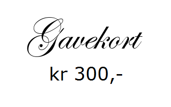 Gavekort pålydende kr 300,-