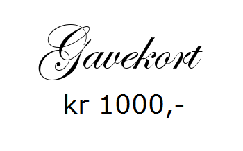 Gavekort pålydende kr 1000,-