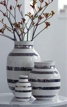 Kähler Omaggio H125 Vase Sølv (180-H125-SILVER)