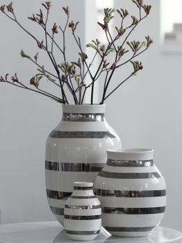 Kähler Omaggio H200 Vase Sølv (180-H200-SILVER)