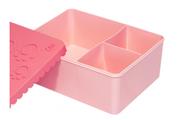 Blafre Matboks 3-rom Plast Blomst Rosa (170-7561)