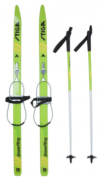 Stiga Ski Snow-Fling grønne, 130cm (280-75-1139-13)