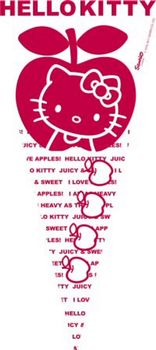 Hello Kitty "Apple" Kjegleformet godtepose, 6stk