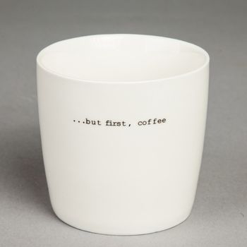Sögne Kopp "..but-first-coffee.." - hvit (317-60051)