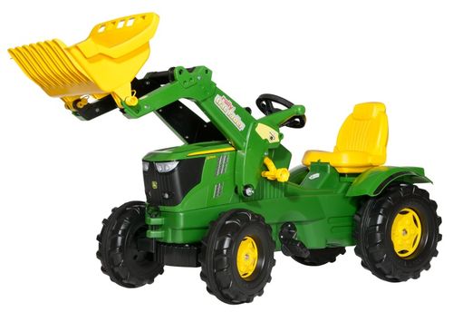 Rolly Toys John Deere 6210R traktor+frontlaster