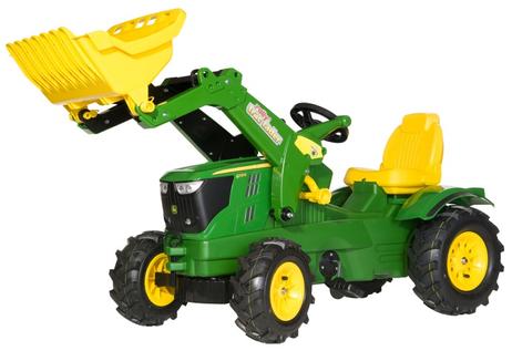 Rolly Toys John Deere 6210R traktor+frontlaster+lufthjul