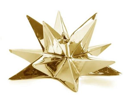 Lysestake Stjerne gull, H11cm (220-241012)