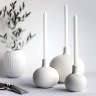 Kähler Globo Lysestake Hvit, Ø16.5cm